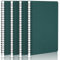 Yarotm Notizbuch A5 Kariert - 4 Stück Spiralblock Notizheft A5 14x21cm - 100g/m² Papier Kariert 5mm Tagebuch - 60 Blatt Notebooks Spiralbindung - Dunkelgrün Notizblock A5 Journal