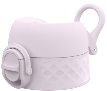 Ion8 Leak Proof Replacement OneTouch 2.0 Water Bottle Lid, Leak Proof, Easy to Open, Secure Lock, Dishwasher Safe, BPA Free, Hygienic Flip Cover, Carry Handle, Easy Clean, Small, Lilac