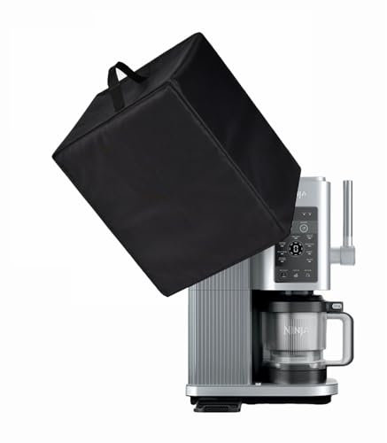Dust Cover for Ninja Swirl by CREAMi Ice Cream and Soft Serve Maker NC701, 600D Nylon, Waterproof, Foldable, Easy to Clean with Top Handle (Black, 16.5L x 11W x 17H)