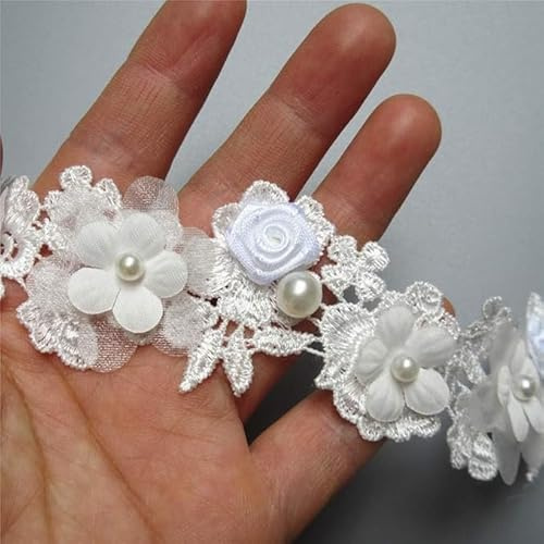Spitzenband im Vintage-Stil, bestickt, zum Nähen, Basteln, Hochzeitskleid, Verzierung, Basteln, Hochzeitskleid, Verzierung, DIY, Karten, Kleidung, Stickerei