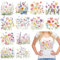 12 Sheets Watercolor Flower Iron on Transfers for T-Shirts, Spring DTF Transfers Ready to Press Heat Transfers Vinyl, Floral Iron on Patches Stickers for Clothes Backpack Bag Pillow Cover DIY Crafts