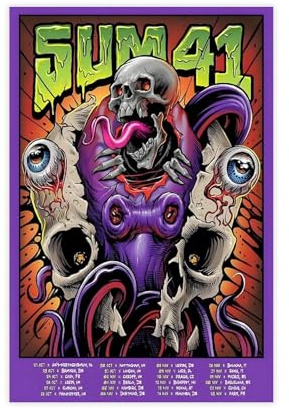 fsgfod SUM 41 Poster auf Leinwand, Wandkunst, Dekordruck, Bild Gemälde für Wohnzimmer, Schlafzimmer, Dekoration, 30 x 45 cm
