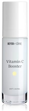 Beyer & Söhne Vitamin C Booster – Vitamin-C-Serum mit 15% reiner Ascorbinsäure, niedermolekularer Hyaluronsäure und Glycerin – Dermatest geprüft für Atopische Haut