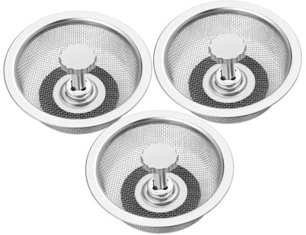 DIYEAH 3Stücke Teiliges Abflusssieb Professionelles Spülesieb für Waschbecken Küchenfilter gegen Abflussverstopfung Langlebig und Praktisch