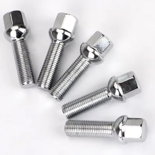 Tornillos Rueda Compatible Con Benz Ball 27/30/35/40/45/50/55/60 Mm De Longitud Tornillos De Rueda De Acero M14 X 1,5 Tuercas De Rueda De 12 X 1,5 Mm(M12x1.5,30mm)