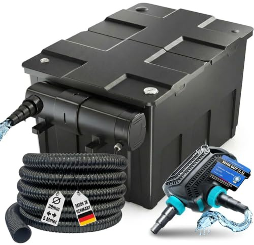 TEICHER Durchlauffilter mit UVC Lampe (12.000 l/h - Komplettset)