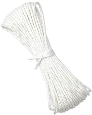 Ruiunchu Roman Blind Cord, Braided White Nylon String | 40m × 2mm Blind Cord, Picture Hanging Cord for Crafts Blinds Windows Vertical Blinds Replacement