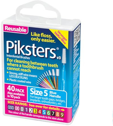 Piksters Interdentalbürsten (40 Stück, Größe 5 (Blau))