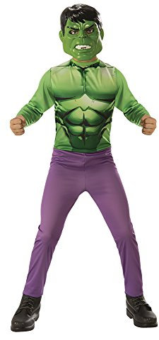 Rubies Avengers 640922-L, Hulk-Kostüm für Kinder, 8-10 Jahre