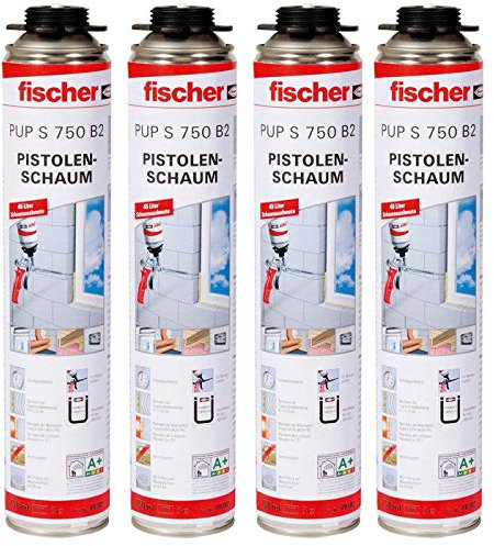 Gardopia Sparpaket: Fischer Pistolenschaum 1K PUP S 750 B2 4 x 750 ml