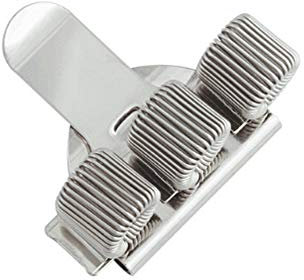 Fresh66 Metall-Stifthalter mit Taschen-Clip (Silber DreiLöcher)