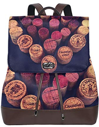 Montoj Red Wine Corks Love Heart Daypack Packsack Rucksack