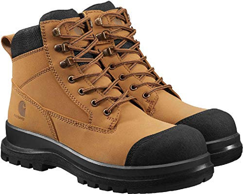 Carhartt Stivale antinfortunistico Detroit con cerniera, elasticità extra Rugged Flex®, Scarpe di sicurezza Uomo, Marrone Grano, 45 EU Larga