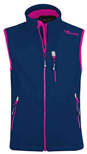 Trollkids Trollfjord Weste, Marineblau/Magenta, Größe 116
