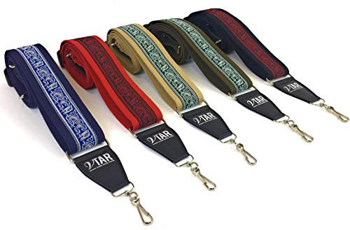 1to1music Handmade Irish Celtic Hemp Banjo Strap by VTAR, Vegan Materials (Blue Red Green Black Beige) (Green)