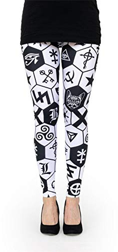 cosey - Bunte Bedruckte Motiv-Leggings (Einheitsgröße) - Design Symbol