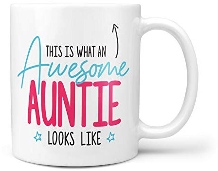 This is What an Awesome Auntie Looks Like Gift Present Christmas Birthday 10oz Ceramic Mug
