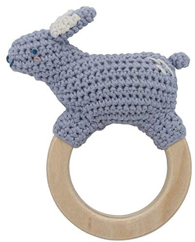 Sebra [W2] Häkel-Rassel, Bluebell das Kaninchen auf Holzring, Dreamy Lavender