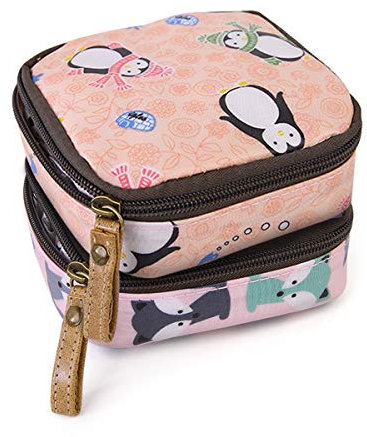 Perioden Tasche Mädchen,2 Stück Binden Tasche Mädchen Period Bag mit Reißverschluss 12 * 12cm Tampon Aufbewahrung Tasche für Mädchen,Frauen,Damen(Tier)