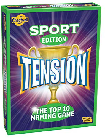 Cheatwell Games Tension Sport Edition - The Top 10 Naming Game - Party Board Game For Ages 12+ - Sports Trivia Game That Will Keep You Guessing, Red