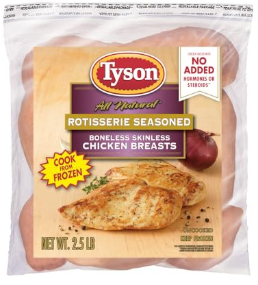 Tyson Rotisserie Seasoned Chicken Breasts, 2.5 Lb (Frozen)