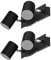 ledscom.de 2 Stück Wandspot WAIKA, zweiflammig, mit Schalter, schwarz matt + GU10 LED Lampen 3-Stufen Dimmen: je max. je 609lm weiß