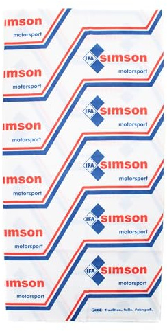 Schlauchtuch, Multifunktionstuch, Halstuch mit 'IFA SIMSON Motorsport' Blau, Rot, Weiß, originaler MZA Artikel, Einheitsgröße