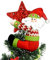 Hongsome Weihnachtsbaumspitze Weihnachtsmann, einzigartige Weihnachtsdekoration, lustige Heimdekoration, auch als Vorhang-Krawatte und Weinflasche verwendbar, Rot, Weiß, Grün
