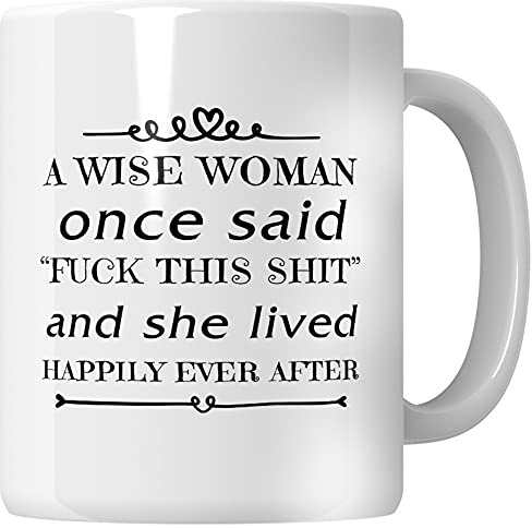 Whizguide White 11 Oz Ceramic Travel Mug - Retirement Gift for Women