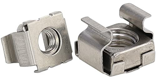 OPIOL QUALITY® Käfigmuttern M6 für Blechstärke 1,7-2,7 mm Edelstahl A2 V2A (25 Stück) Vierkant Käfigmutter Muttern Kastenmutter Einsteckmutter Unterlegscheiben