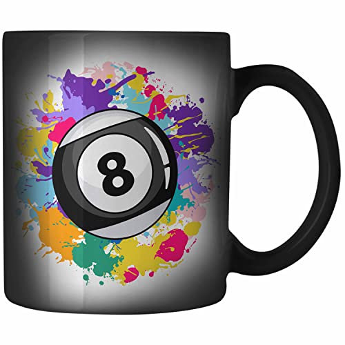 Trendation - Billard Zaubertasse Geschenk Billardspieler Geschenkidee Farbwechsel Tasse Pool