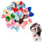 BAOSROY Hundehaarschleifen,15pcs Hunde Haarschmuck,Haarschleifen Hund,Hundehaarspange,Hunde Kopfschmuck,Hundehaar-Schleifen mit Gummiband,für Kleine Hunde,Katzen
