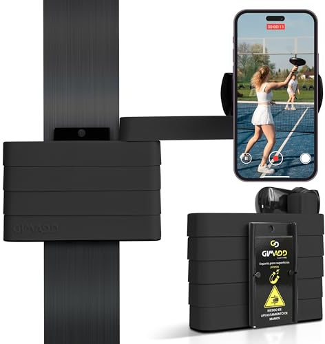 Gimadd Handyhalterung für Padel, Gym, Crossfit, Calisthenics, Basis mit Neodym-Magnet, einzigartiges Design, Stativ für Handy, kompatibel mit iPhone, Samsung, Xiaomi, Huawei usw.