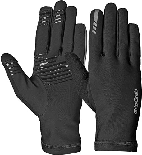 GripGrab Insulator 2 Fahrradhandschuhe Ungepolstert Übergangszeit & Winter | Dünne Vollfinger Thermohandschuhe für Frühling/Herbst - als Unterziehhandschuh oder solo tragbar - rutschfeste Handfläche