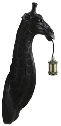 Light & Living Wandlampe Giraffe - Schwarz - 20.5x19x61cm