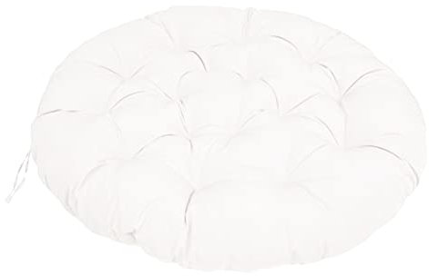 Lifup Hängesessel Kissen Wasserdicht, Polster für Hängeschaukel Hängekorb Schaukel Korb, Rund Papasan Sessel Kissen Weiß Oval 150 x 110 cm