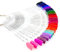 LALILL Nagel Display Ring Stick - Nail Art Tips Präsentation - Nagelfarbe Display für den Salon - Display Fan Praxis Starter Farbring - für Nagellacke, Hybride und Gele (Transparent)