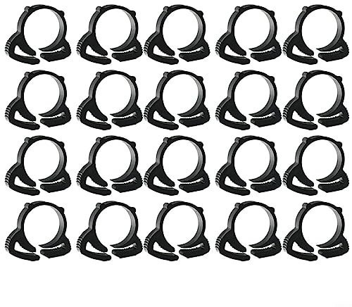 20 Stück Clip Nylon Snap Fit Kunststoff Ratsche Klemme Bewässerung Gartenschlauch Rohr (φ20mm)