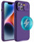 Hitaoyou for iPhone 15 case Compatible with Magsafe, iPhone 15 case with Camera Cover [Support Wireless Charger],Slim Magnetic Case for iPhone 15 Purple