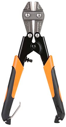 Mini Bolt Cutter, 8inch Spring Loaded Bolt Cutter Chain Lock Cutter Chain Link Fence Cutter Screw Cutter Heavy Duty