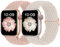 Finoriss Armband Kompatibel mit Apple Watch 38mm 40mm 41mm, Geflochtenes Elastisches Nylon Armband für Apple Watch Series 9 SE 8 7 6 5 4 3, Sand Rosa/Polarstern