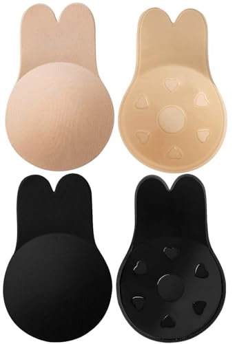 Liywua Klebe BH Push up BH Rückenfrei,Trägerloser BH,Rückenfreier BH,Kommen Wiederverwendbare Unsichtbar Silikon Haut Freundlich Selbstklebend BH,für Brautkleid,Abendkleid,Rückenfreie Kleidung