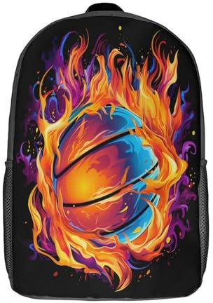 HIXIP School Student Backpack Basketball Backpacks Big 3D Printed Children's School Backpack Bookbag for Kids Travel Rucksacks Book Bags Kids School Bag 17inch