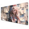 League of Legends Tapis de souris | Grand tapis de souris mignon | Rose | XXL 900 x 400 | Tapis de bureau imperméable – Antidérapant | Jinx (80 x 30 x 0,3 cm)