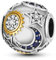 CYCUFF Sterling Silber Charms 925 für Europäische Armband & Halsketten Anhänger Perlen Schmuck Geschenk für Frauen Familie Freunde (Mond-Sonne-Stern-Perlen)