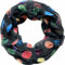 Jeamis Kreis Seide Loop Farbverlauf Frühling Rundschal Rainbow Unisex Sommer Leicht Schal Stola Dots (KreisA Schwarz)