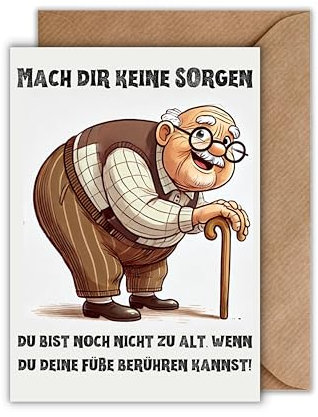 WBdesignz Humorvolle Geschenkkarte zum Geburtstag mit Umschlag - Lustige Glückwunschkarte zum Geburtstag mit einem lustigen Spruch Geschenkkarte für Freunde, Familie und Kollegen (DIN A6)