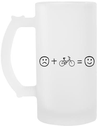 Ameretee Radfahren Macht Glücklich Bierkrug-Griff-Getränkebecher