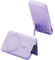 All in One Mini Power Bank! Wireless AND Built-in Type-C, USB, Micro, and lightning cables. Compatable with all smart phones. Cable cover/stand, 10000mAh, Super Fast (22.5W), (Lilac)