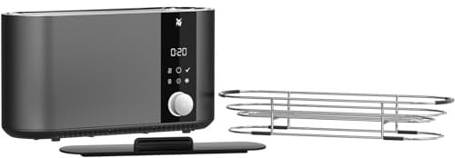 WMF Set 2-teilig Master Toaster Langschlitz motorisiert, Toaster 2 Scheiben, XXL-Toast, automatische Brotzentrierung und WMF Master Brötchenaufsatz, Brötchen, Croissants und andere Backwaren